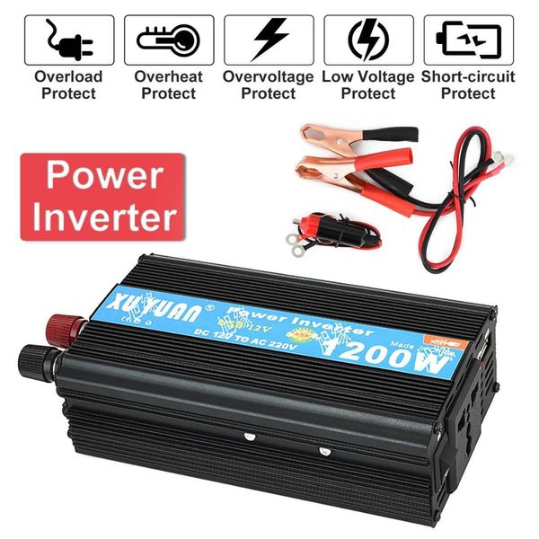1200w car converter adapter dc 12/24v to ac 220/110v modified sine wave power inverter car charger lcd display power supply
1200w car converter adapter dc 12/24v to ac 220/110v modified sine wave power inverter car charger lcd display power supply