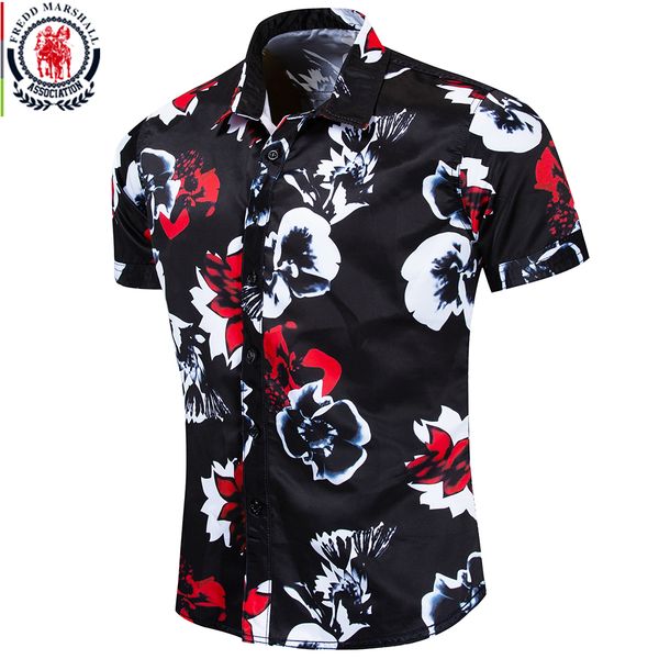 fredd marshall 2019 summer new fashion casual floral shirt men short sleeve 100% polyester slim fit beach hawaiian shirts 55893, White;black
fredd marshall 2019 summer new fashion casual floral shirt men short sleeve 100% polyester slim fit beach hawaiian shirts 55893, White;black