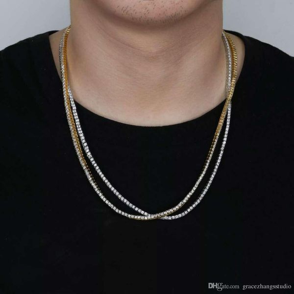 hip hop diamonds tennis chain necklaces for men luxury crystal graduated chains 18k gold plated gold silver copper zircons necklace jewelry, Black
hip hop diamonds tennis chain necklaces for men luxury crystal graduated chains 18k gold plated gold silver copper zircons necklace jewelry, Black