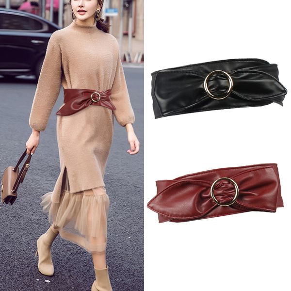 women wide corset waistbands golden metal buckle cummerbund apparel accessories black soft leather waistband belts for woman, Black;brown
women wide corset waistbands golden metal buckle cummerbund apparel accessories black soft leather waistband belts for woman, Black;brown
