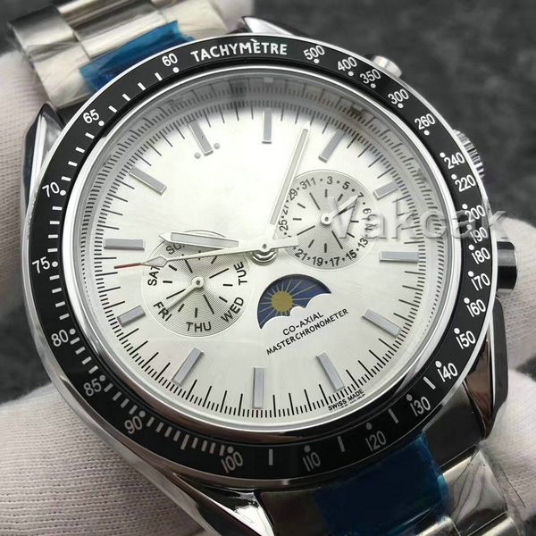 bracelet luxury speed moon mechanical mens designer stainless steel automatic movement watch sports watches self-wind wristwatches, Slivery;brown
bracelet luxury speed moon mechanical mens designer stainless steel automatic movement watch sports watches self-wind wristwatches, Slivery;brown