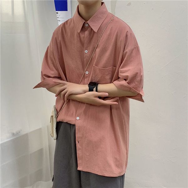 2020 summer new youth popular men's personality printed five-point sleeve shirt fashion casual shirt jacket black/white/pink, White;black
2020 summer new youth popular men's personality printed five-point sleeve shirt fashion casual shirt jacket black/white/pink, White;black