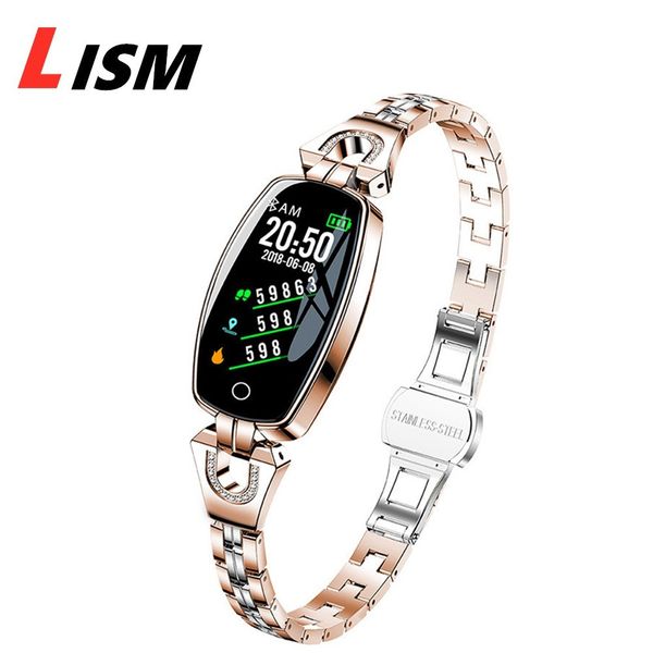 lism h8 smart watch women 2019 waterproof heart rate monitoring bluetooth for android ios fitness bracelet smartwatch, Slivery;brown
lism h8 smart watch women 2019 waterproof heart rate monitoring bluetooth for android ios fitness bracelet smartwatch, Slivery;brown