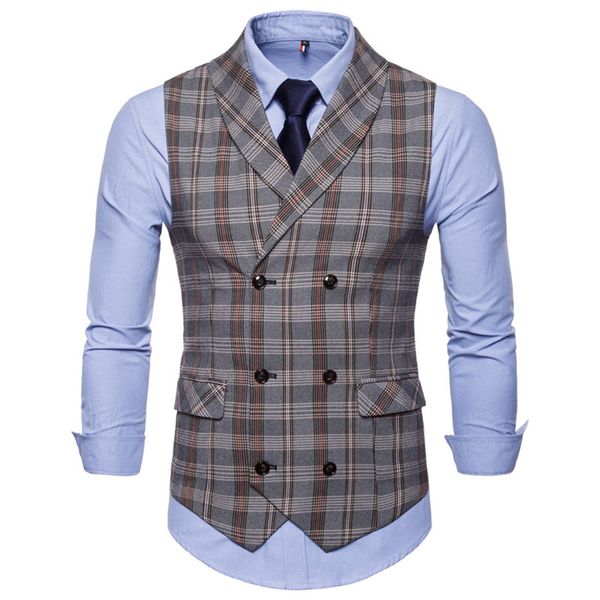2019 new men fashion casual basic casual suit vest male waistcoat gilet homme plaid sleeveless social slim fit suit vest, Black;white
2019 new men fashion casual basic casual suit vest male waistcoat gilet homme plaid sleeveless social slim fit suit vest, Black;white
