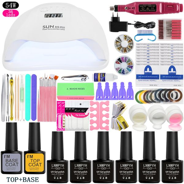 nail set lamp dryer with choose 36w/48w/54w led uv nail lamp gel polish kit manicure drill machine kit art tools
nail set lamp dryer with choose 36w/48w/54w led uv nail lamp gel polish kit manicure drill machine kit art tools