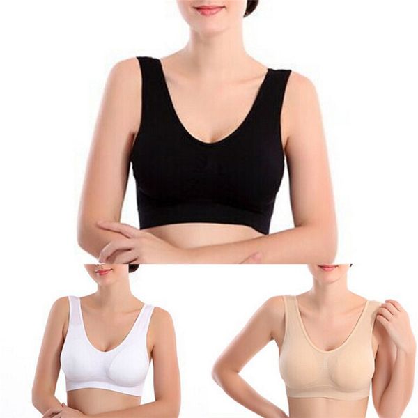 3 colors women lady yoga vest black white nude seamless fitness sports bra gym underwear bras, White;black
3 colors women lady yoga vest black white nude seamless fitness sports bra gym underwear bras, White;black