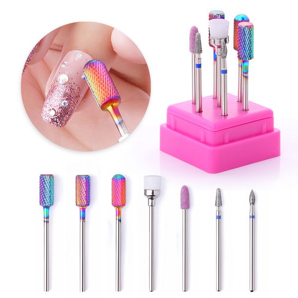 7pcs ceramic nail drill bits set nail file polishing grinding remove milling cutter pedicure electric manicure art tools, Silver
7pcs ceramic nail drill bits set nail file polishing grinding remove milling cutter pedicure electric manicure art tools, Silver