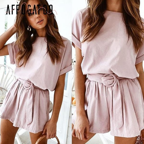 affogatoo casual two-piece romper women jumpsuit solid streetwear playsuit summer jumpsuit high waist shirt overalls 2019, Black;white
affogatoo casual two-piece romper women jumpsuit solid streetwear playsuit summer jumpsuit high waist shirt overalls 2019, Black;white