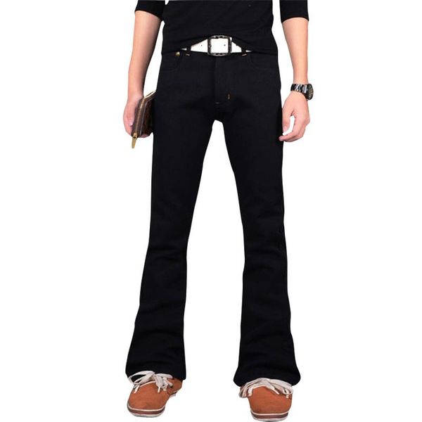 jeans slim new mens black flare jeans brand boot cut man classic trousers denim solid color, Blue
jeans slim new mens black flare jeans brand boot cut man classic trousers denim solid color, Blue