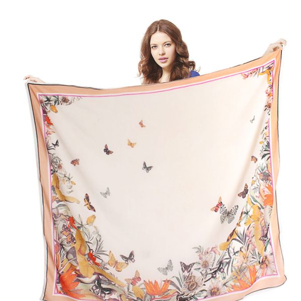 130*130 women cotton square scarf floral butterfly print headband bandana sunscreen lady hijab designer silk scarf super large
130*130 women cotton square scarf floral butterfly print headband bandana sunscreen lady hijab designer silk scarf super large