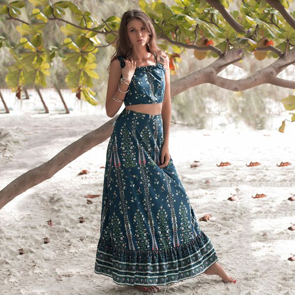 spring/summer 2019 new bohemian style jacket + full-length skirt two-piece suit, White
spring/summer 2019 new bohemian style jacket + full-length skirt two-piece suit, White