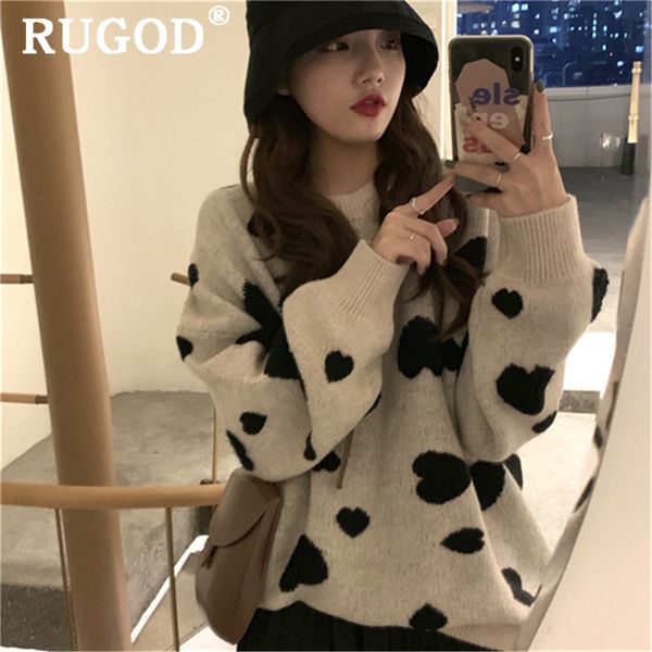 rugod korean chic printed women sweater fashion round neck long sleeve knitted pullovers 2019 auturm winter warm sweaters female, White;black
rugod korean chic printed women sweater fashion round neck long sleeve knitted pullovers 2019 auturm winter warm sweaters female, White;black