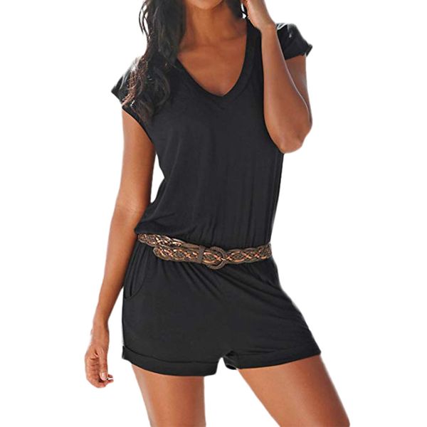 jaycosin jumpsuits women's playsuit solid trousers bodysuit women off shoulder summer short sleeve slim jumpsuit 2019 508, Black;white
jaycosin jumpsuits women's playsuit solid trousers bodysuit women off shoulder summer short sleeve slim jumpsuit 2019 508, Black;white