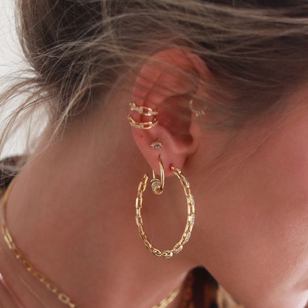 iced out cz open link chain hoop earring gold silver color rock punk hip hop women jewelry, Golden;silver
iced out cz open link chain hoop earring gold silver color rock punk hip hop women jewelry, Golden;silver