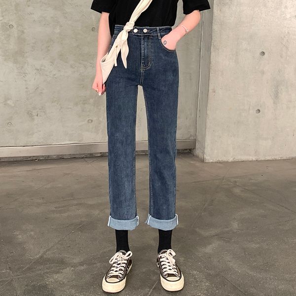 new woman jeans boyfriend style high waist loose elastic denim pants woman vintage blue double button casual jean female 2020
new woman jeans boyfriend style high waist loose elastic denim pants woman vintage blue double button casual jean female 2020
