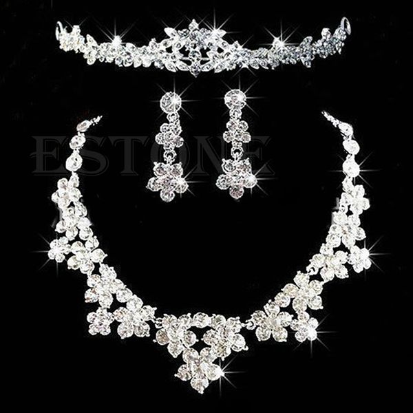 elegant rhinestone jewelry set necklace earrings tiara crown prom wedding bridal, Silver
elegant rhinestone jewelry set necklace earrings tiara crown prom wedding bridal, Silver