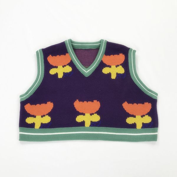 korean women japan style flower jacquard knitted short pullover vest sleeveless chalecos para mujer vest tank women outerwear, Black;white
korean women japan style flower jacquard knitted short pullover vest sleeveless chalecos para mujer vest tank women outerwear, Black;white