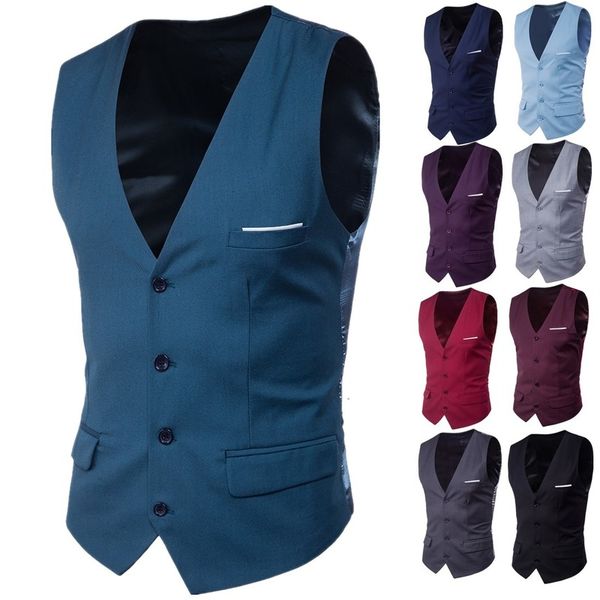 s-6xl men's business casual slim vests fashion men solid color single-breasted vest fit male suit for men spring autumn 9 color, Black;white
s-6xl men's business casual slim vests fashion men solid color single-breasted vest fit male suit for men spring autumn 9 color, Black;white