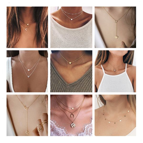 zilpoit simple moon star heart choker necklace for women chain necklace pendant on neck chokers bohemia necklaces jewelry gifts, Silver
zilpoit simple moon star heart choker necklace for women chain necklace pendant on neck chokers bohemia necklaces jewelry gifts, Silver