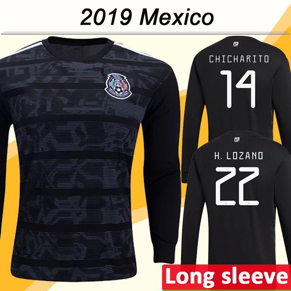 2019 gold cup mexico chicharito mens soccer jerseys h. lozano guardado long sleeve home black football shirts r. jimenez herrera uniforms, Black;yellow
2019 gold cup mexico chicharito mens soccer jerseys h. lozano guardado long sleeve home black football shirts r. jimenez herrera uniforms, Black;yellow