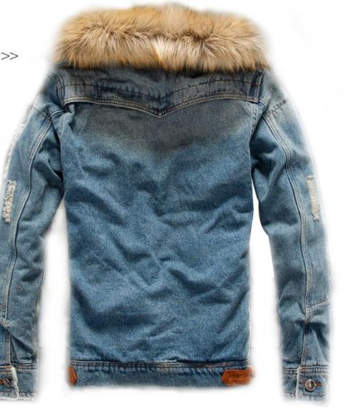 wholesale - men's autumn and winter thick fur designer jacket long sleeve single breasted washed denim jacket, Black;brown
wholesale - men's autumn and winter thick fur designer jacket long sleeve single breasted washed denim jacket, Black;brown