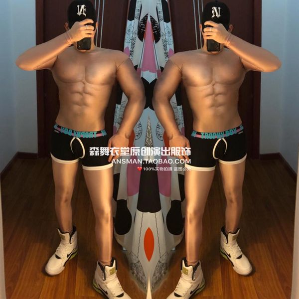 2019 new bar nightclub men pants male singer dj catwalk trousers 3d fake muscles naked mens jumpsuit party costumes, Black
2019 new bar nightclub men pants male singer dj catwalk trousers 3d fake muscles naked mens jumpsuit party costumes, Black