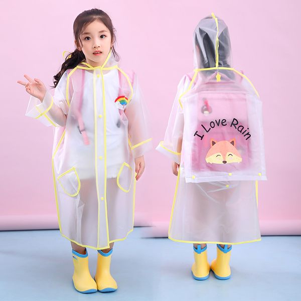 yuding transparent children raincoat boys girls eva hooded poncho outdoors hiking kids jackets cartoon raincoat with schoolbags
yuding transparent children raincoat boys girls eva hooded poncho outdoors hiking kids jackets cartoon raincoat with schoolbags