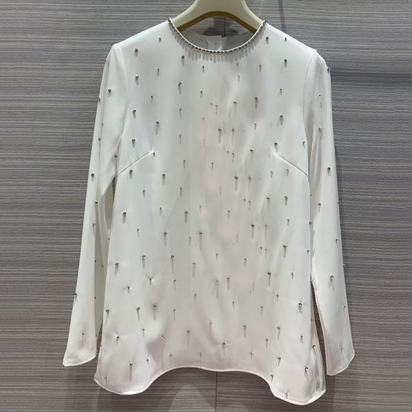 summer silk women fashion blouse long sleeve boho lady plain casual buttons beach style femme, White
summer silk women fashion blouse long sleeve boho lady plain casual buttons beach style femme, White