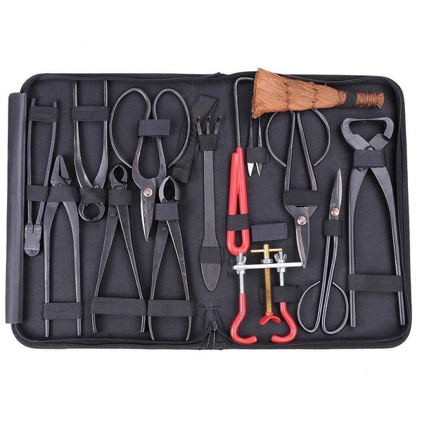 bonsai tools set multi-function bonsai kit 14 - piece set carbon steel shear and tool kit /roll wires
bonsai tools set multi-function bonsai kit 14 - piece set carbon steel shear and tool kit /roll wires