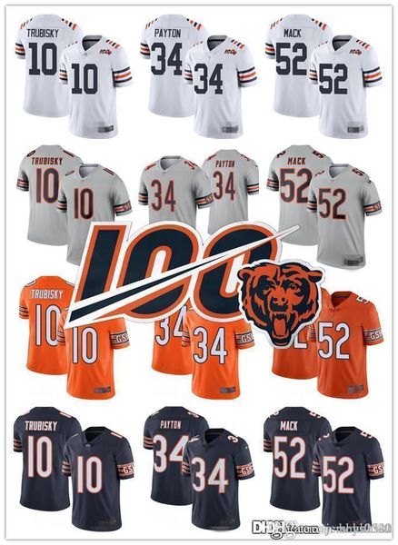men women chicago bears youth 52 khalil mack 34 walter payton 10 mitchell trubisky 100th season football jerseys navy white, Black;red 
men women chicago bears youth 52 khalil mack 34 walter payton 10 mitchell trubisky 100th season football jerseys navy white, Black;red