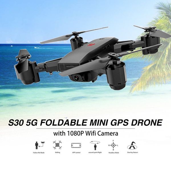 s30 5g rc drone с 1080p камеры складная мини quadrocopter 4ch 6-axis wifi fpv drone встроенный gps смарт follow me привет
s30 5g rc drone с 1080p камеры складная мини quadrocopter 4ch 6-axis wifi fpv drone встроенный gps смарт follow me привет
