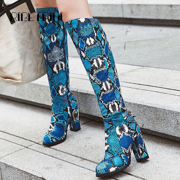 ribetrini fashion snakeskin knee high boots for women party wedding shoes woman block high heel round toe platform boots, Black
ribetrini fashion snakeskin knee high boots for women party wedding shoes woman block high heel round toe platform boots, Black