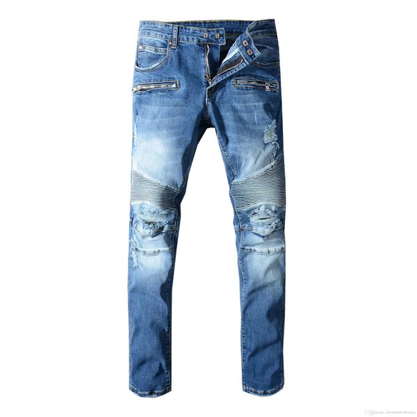 mens distressed ripped biker jeans slim fit motorcycle biker denim for men fashion designer hip hop mens jeans good quality, Blue
mens distressed ripped biker jeans slim fit motorcycle biker denim for men fashion designer hip hop mens jeans good quality, Blue