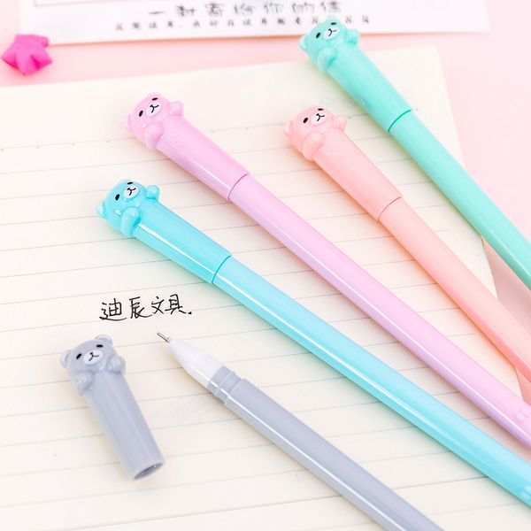 10pcs cute cartoon bear gel pen writing signing tool rollerball pen school office supply student stationery 0.38mm black ink
10pcs cute cartoon bear gel pen writing signing tool rollerball pen school office supply student stationery 0.38mm black ink