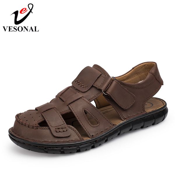 vesonal summer 2018 handmade comfortabl genuine leather male sandals men shoes casual classic sewing water beach sandalias d2265, Black
vesonal summer 2018 handmade comfortabl genuine leather male sandals men shoes casual classic sewing water beach sandalias d2265, Black