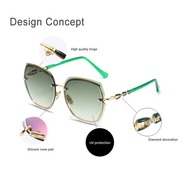 blanche michelle fashion oversized sunglasses women uv400 brand designer rimless square sun glasses female lentes de sol mujer y200619, White;black
blanche michelle fashion oversized sunglasses women uv400 brand designer rimless square sun glasses female lentes de sol mujer y200619, White;black