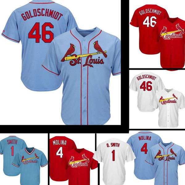 46 Paul Goldschmidt St. Louis Mens Cardinals Jersey 4 Yadier Molina 1 Ozzie Smith 25 Dexter Fowler Embroidery Baseball Jerseys
46 Paul Goldschmidt St. Louis Mens Cardinals Jersey 4 Yadier Molina 1 Ozzie Smith 25 Dexter Fowler Embroidery Baseball Jerseys