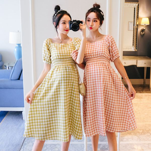 summer korean fashion maternity dress sweet plaid slim a line clothes for pregnant women bodycon elegant pregnancy clothing, White
summer korean fashion maternity dress sweet plaid slim a line clothes for pregnant women bodycon elegant pregnancy clothing, White