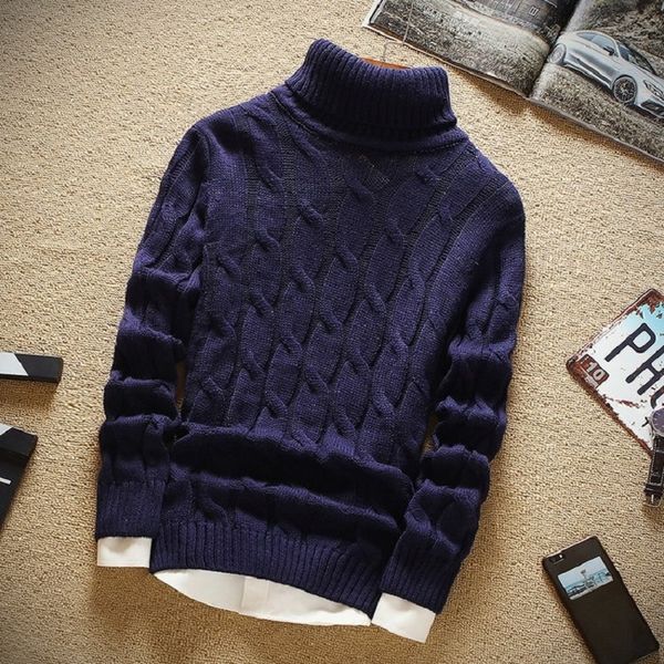2019 new winter thick sweater men turtleneck slim fit knitting men's christmas sweater keep warm pullover men, White;black
2019 new winter thick sweater men turtleneck slim fit knitting men's christmas sweater keep warm pullover men, White;black