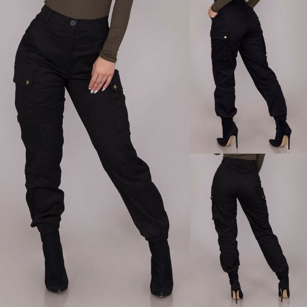women spring autumn pants streetwear high waist skinny belt casual trousers straight cargo pants plus size pants, Black;white
women spring autumn pants streetwear high waist skinny belt casual trousers straight cargo pants plus size pants, Black;white