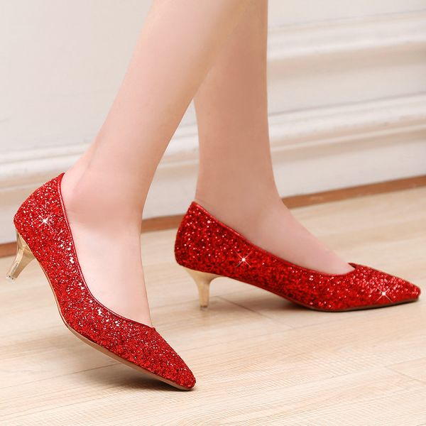 gold siver red sequined women shoes low heels pumps fashion pointed toe party wedding shoes spring summer, Black
gold siver red sequined women shoes low heels pumps fashion pointed toe party wedding shoes spring summer, Black