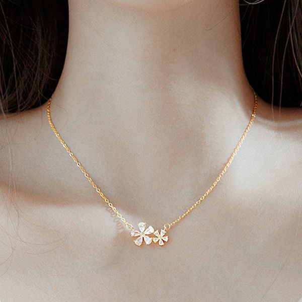 river 100% 925 sterling silver women flowers necklaces adjustable female chain short necklace fashion jewelry friend gifts
river 100% 925 sterling silver women flowers necklaces adjustable female chain short necklace fashion jewelry friend gifts