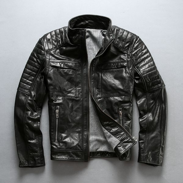 2020 fashion motorcycle jacket black cow leather jacket men pockets slim fit moto biker jacket for men causal skin coat
2020 fashion motorcycle jacket black cow leather jacket men pockets slim fit moto biker jacket for men causal skin coat