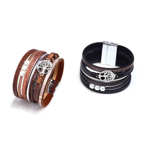 fashion multi pu leather tree of life bracelet with magnetic clasp by alloy women artificial pearl leather wristband, Golden;silver
fashion multi pu leather tree of life bracelet with magnetic clasp by alloy women artificial pearl leather wristband, Golden;silver