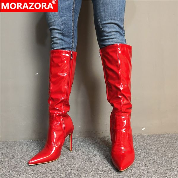 morazora 2019 knee high boots women pointed toe thin high heels boots zip autumn party wedding shoes woman red, Black
morazora 2019 knee high boots women pointed toe thin high heels boots zip autumn party wedding shoes woman red, Black
