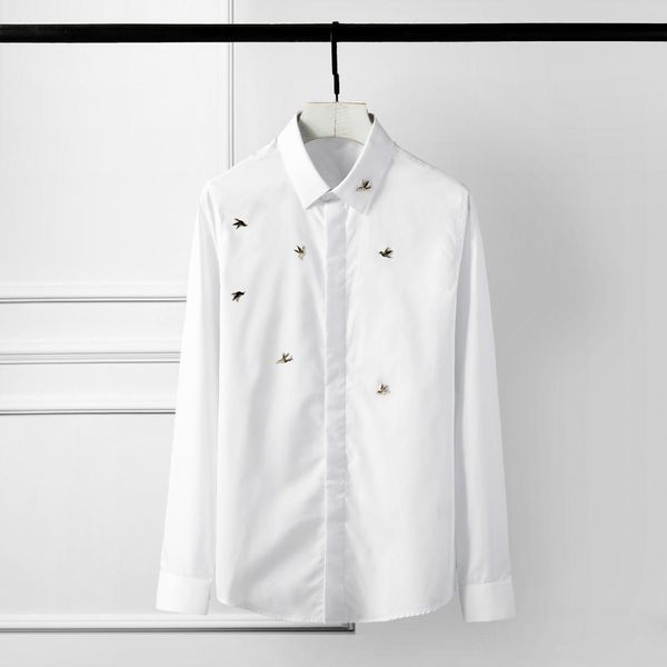 minglu mens shirts luxury metal rivet long sleeve solid color mens dress shirts fashion slim party nightclub shirt man plus size, White;black
minglu mens shirts luxury metal rivet long sleeve solid color mens dress shirts fashion slim party nightclub shirt man plus size, White;black
