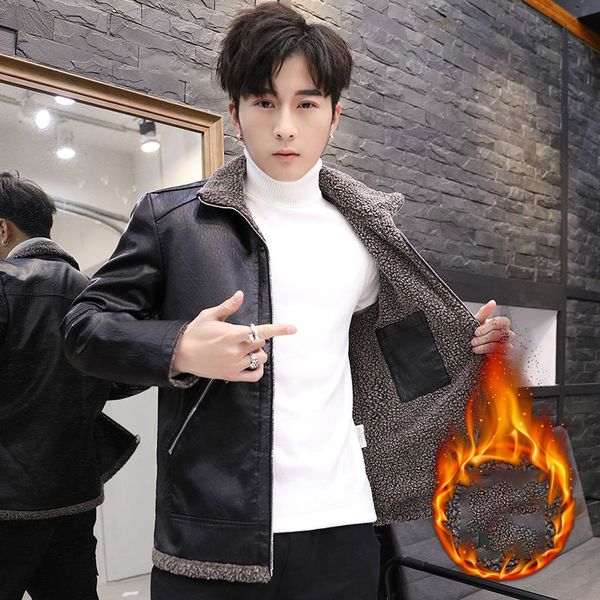 autumn winter warm leather jacket mens plus size 5xl suede leather jackets men faux fur thick warm long suede jacket, Black
autumn winter warm leather jacket mens plus size 5xl suede leather jackets men faux fur thick warm long suede jacket, Black