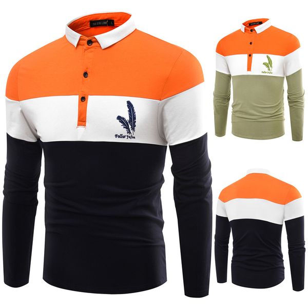 large size 2019 new style men's wear mixed colors fold-down collar men's long-sleeved t-shirt men's polo shirt 1608-1, White;black
large size 2019 new style men's wear mixed colors fold-down collar men's long-sleeved t-shirt men's polo shirt 1608-1, White;black