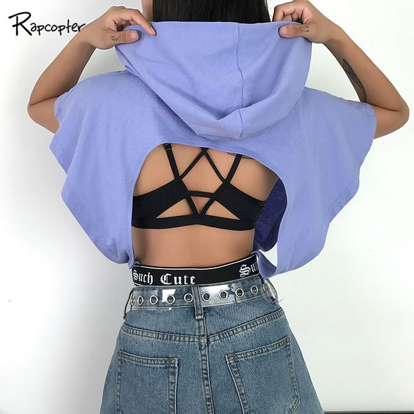 rapcopter harajuku backless hooded cotton t shirt loose short sleeve oversize tshirts patchwork women korean summer t-shirt, White
rapcopter harajuku backless hooded cotton t shirt loose short sleeve oversize tshirts patchwork women korean summer t-shirt, White