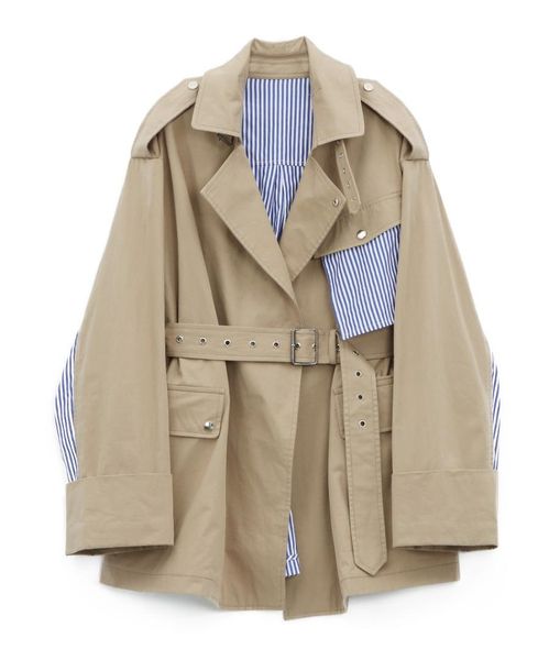 women's trench coats celebrity blue striped patchwork women coat design fashion turn down collar sashes long sleeve, Tan;black
women's trench coats celebrity blue striped patchwork women coat design fashion turn down collar sashes long sleeve, Tan;black